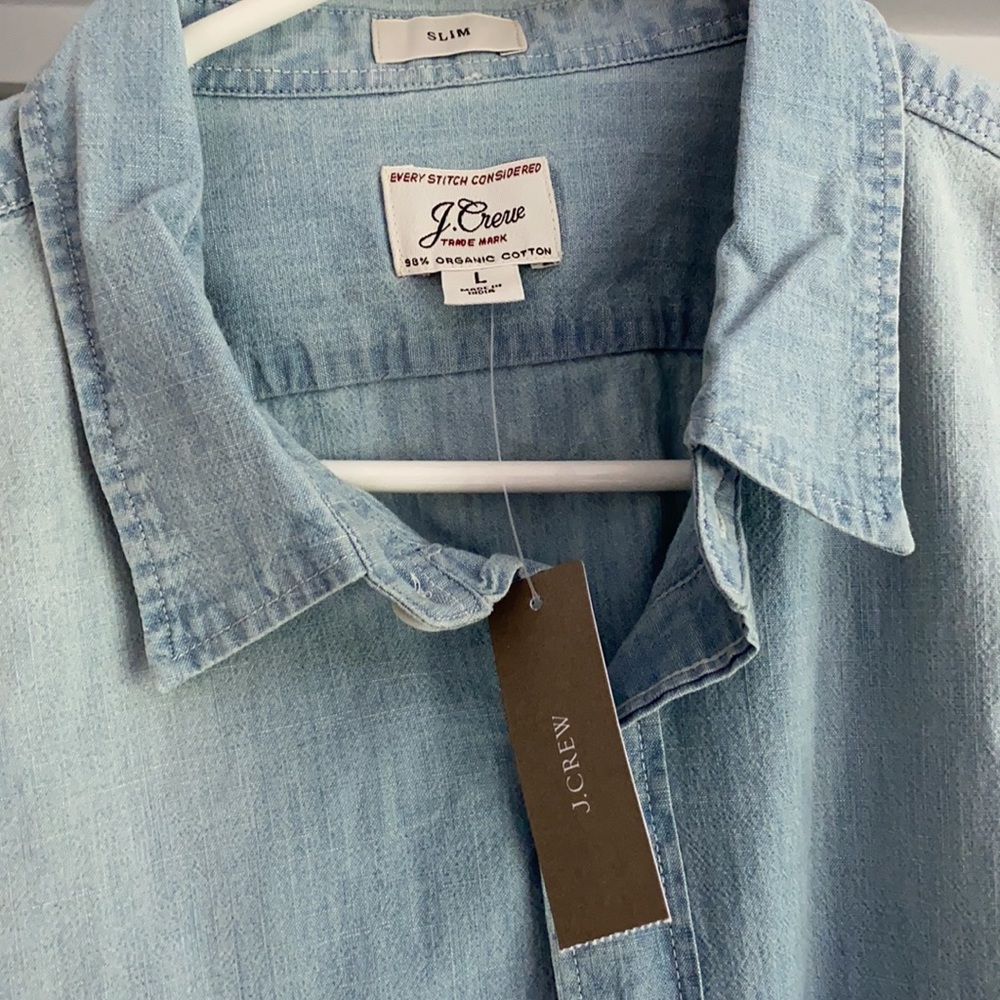 J Crew Denim Shirt Organic Cotton